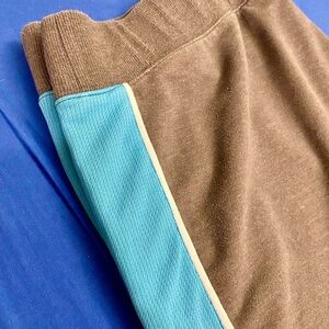 Fashion Bug Gray Active Pants with Turquoise White Stripe Plus 18/20 #2009